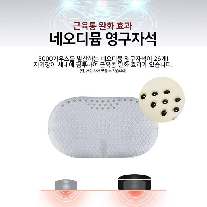 클라비스 에너제틱 자기장 파워 베개 :; 목, 어깨 근육통 완화 효과